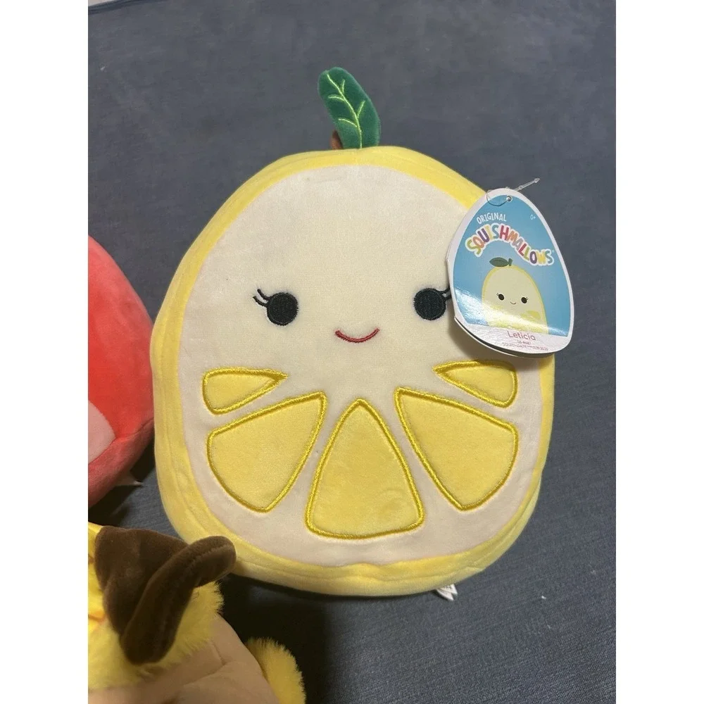 New Fruit Squishmellows Stuffed Animal Strawberry Lemon‎ Pineapple Lot Of 3 10